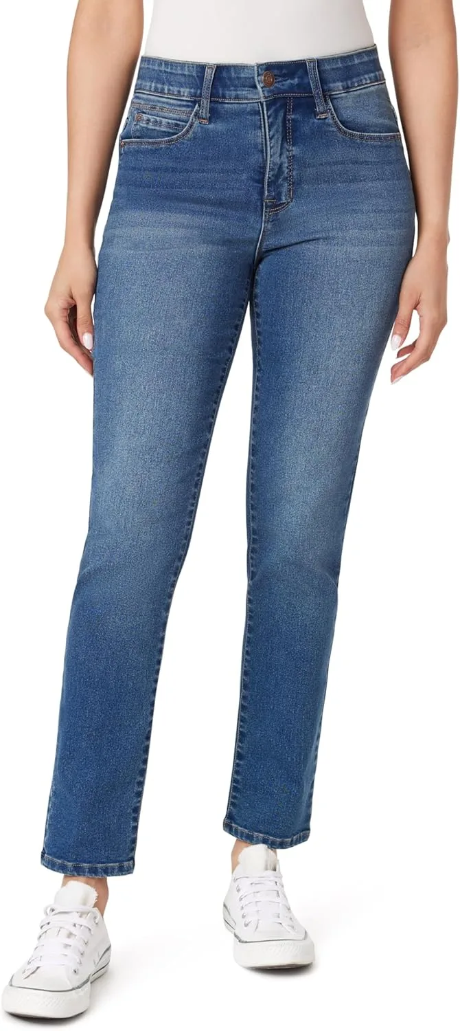 

Джинсы Angels Forever Young Mid-Rise Straight Ankle