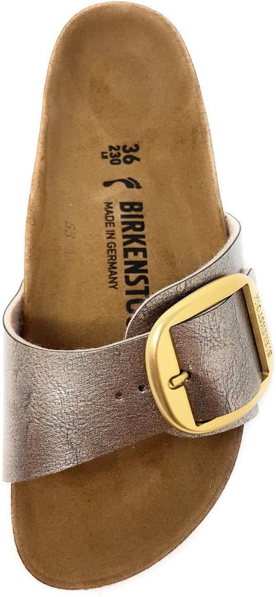 Женские сандалии Birkenstock Madrid с открытым носком, черно-белая кожа — фото 3