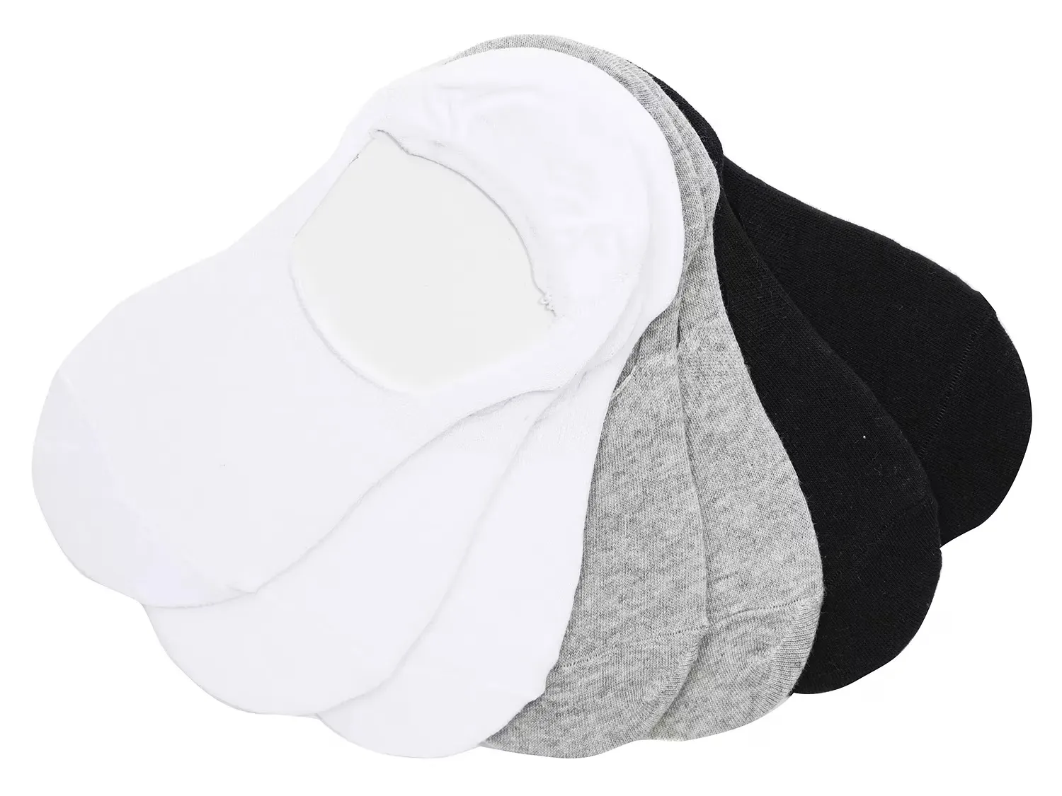 

Женские носки-невидимки - 7 пар Memoi, White/Black/Grey