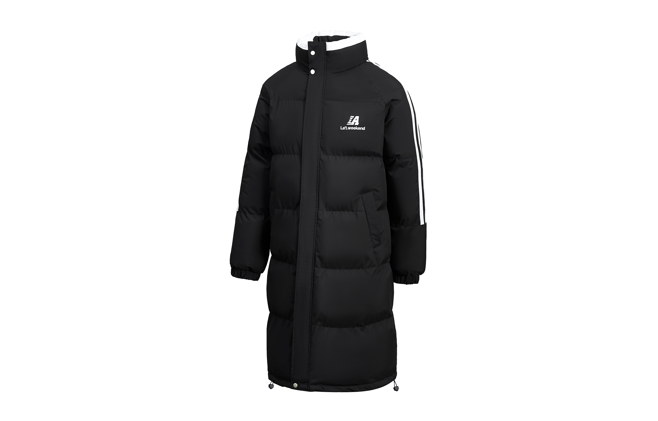 

LA'T.WEEKEND Пуховик Unisex, Black (Striped-8123)