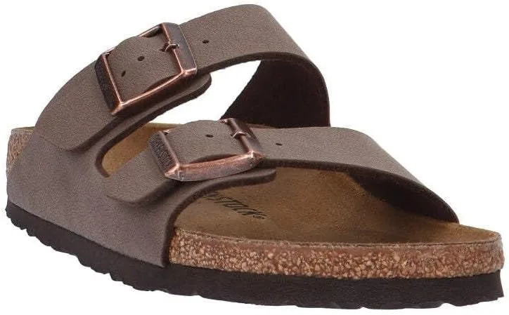 Классические отечественные сандалии BIRKENSTOCK Arizona Birko-Flor без задника, для взрослых, унисекс, коричневый — фото 2