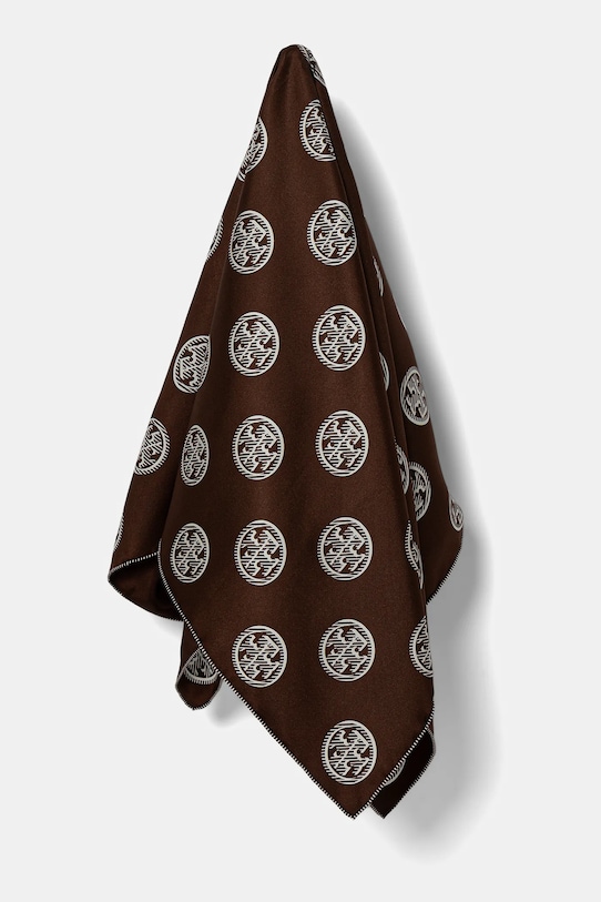 

Шелковый шарф Medallion Tory Burch, коричневый