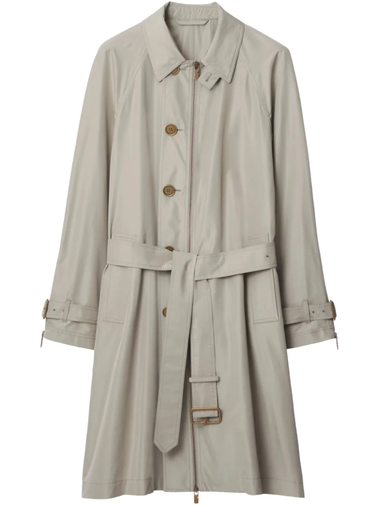 

Длинное пальто Long Silk Car Burberry, серый