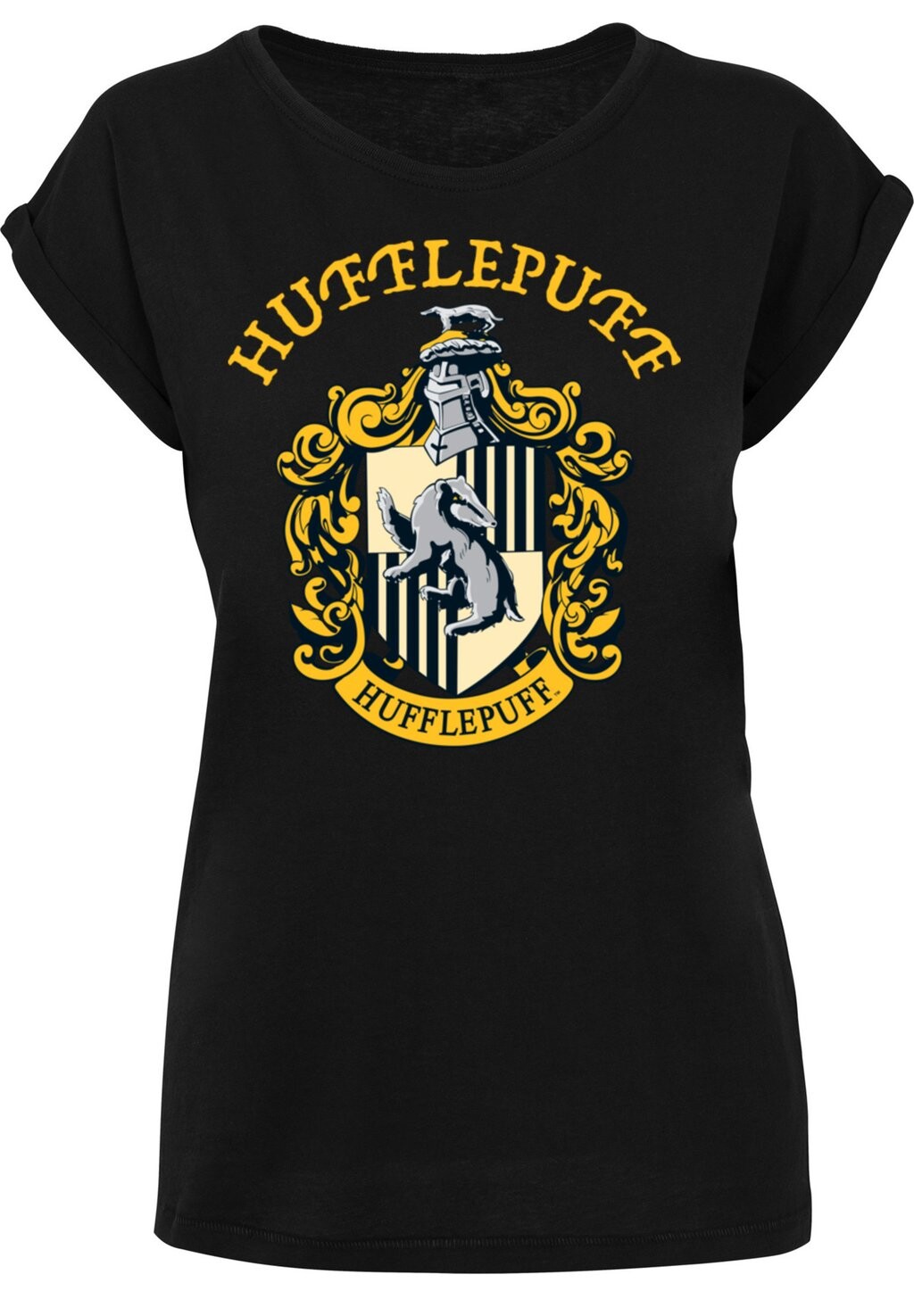 

Футболка с принтом HARRY POTTER HUFFLEPUFF CREST F4NT4STIC, черный