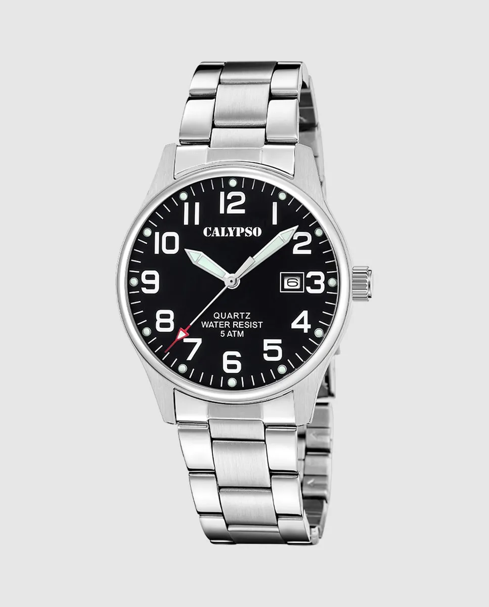 

K5860/4 Базовые мужские часы в серебристо-стальном корпусе Calypso, серебряный