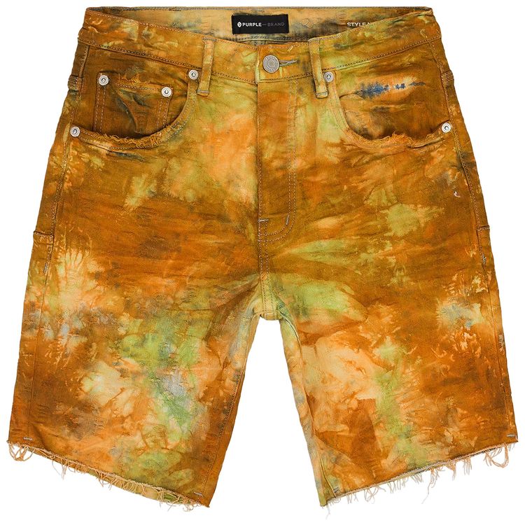 

Шорты PURPLE BRAND Tie Dye Jacquard Monogram Shorts 'Camo', коричневый