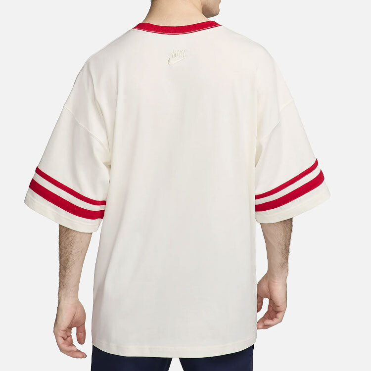 Футболка мужская Sail Color/College Red/Sail Color Nike, красный — фото 3