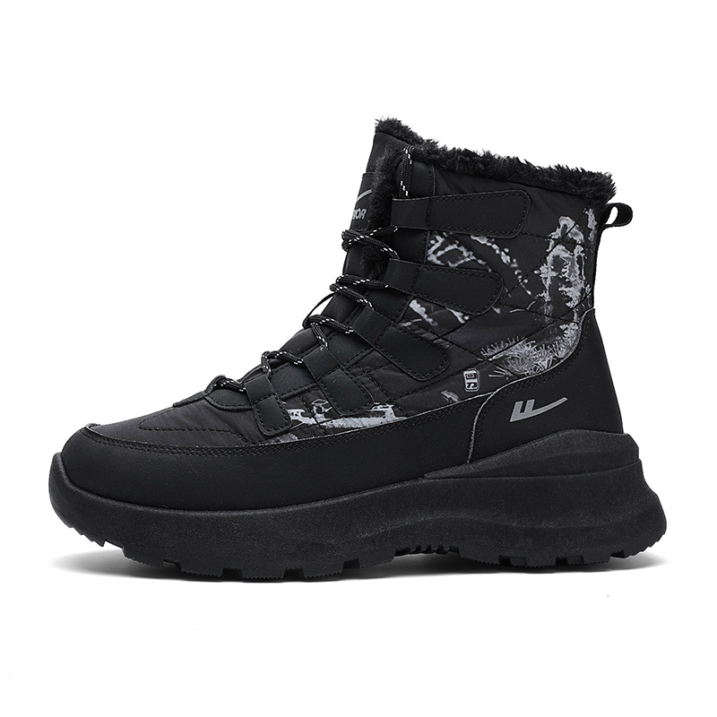 

Утепленные мужские снежные ботинки с увеличенной высотой и устойчивостью к истиранию, 14 см WARRIOR, черный