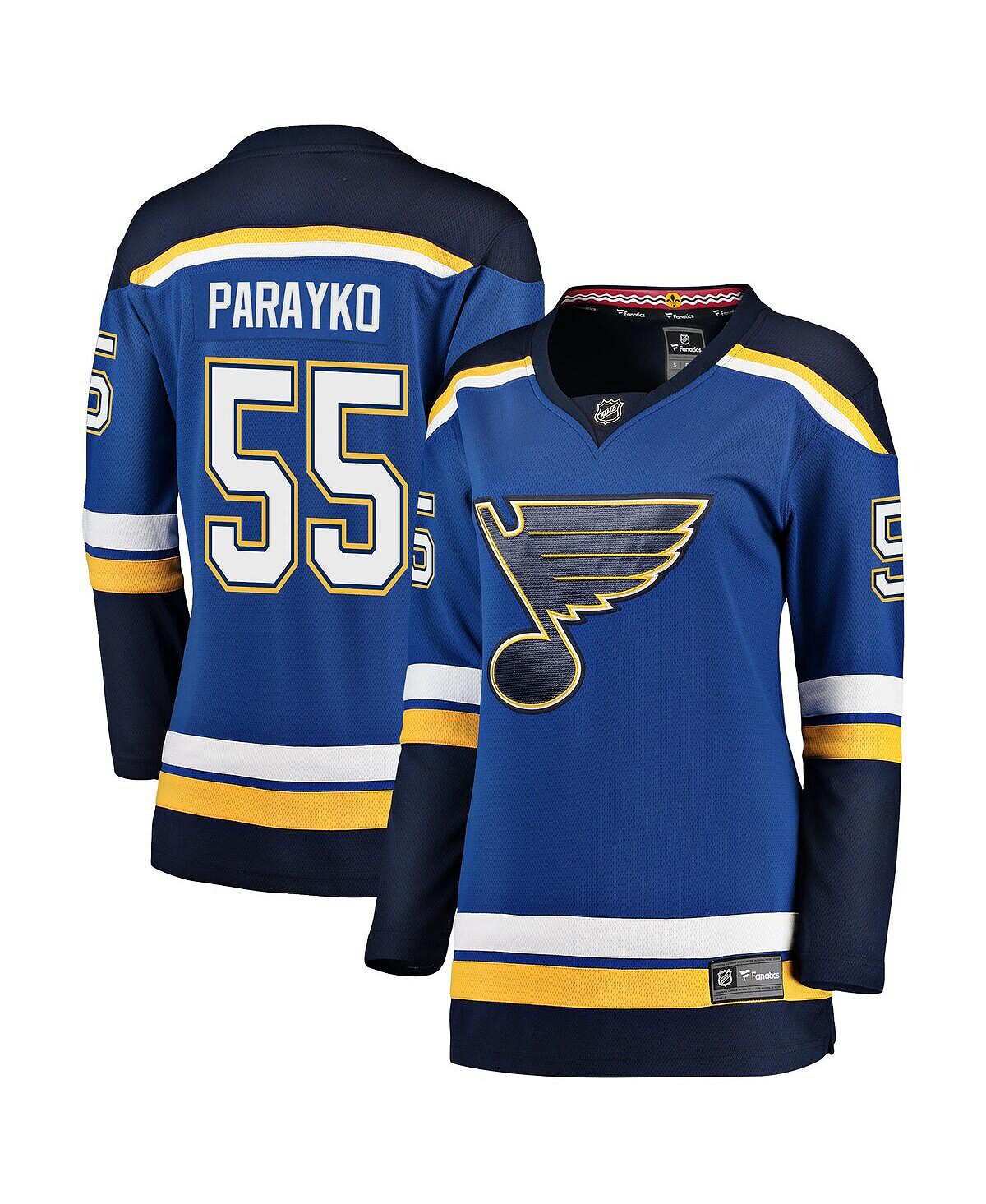 

Женская футболка Colton Parayko Blue St. Louis Blues Home Premier Breakaway Player Fanatics, синий