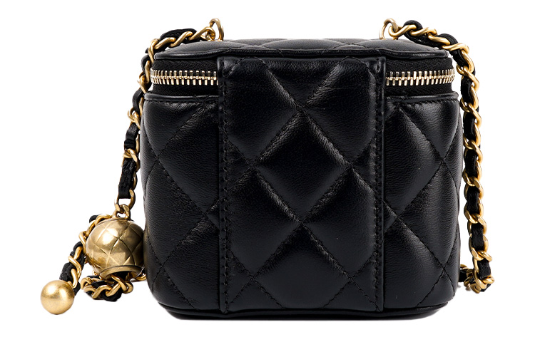 Маленькая золотая сумка через плечо из овчины для женщин black CHANEL, Box(Set+Box) — фото 4