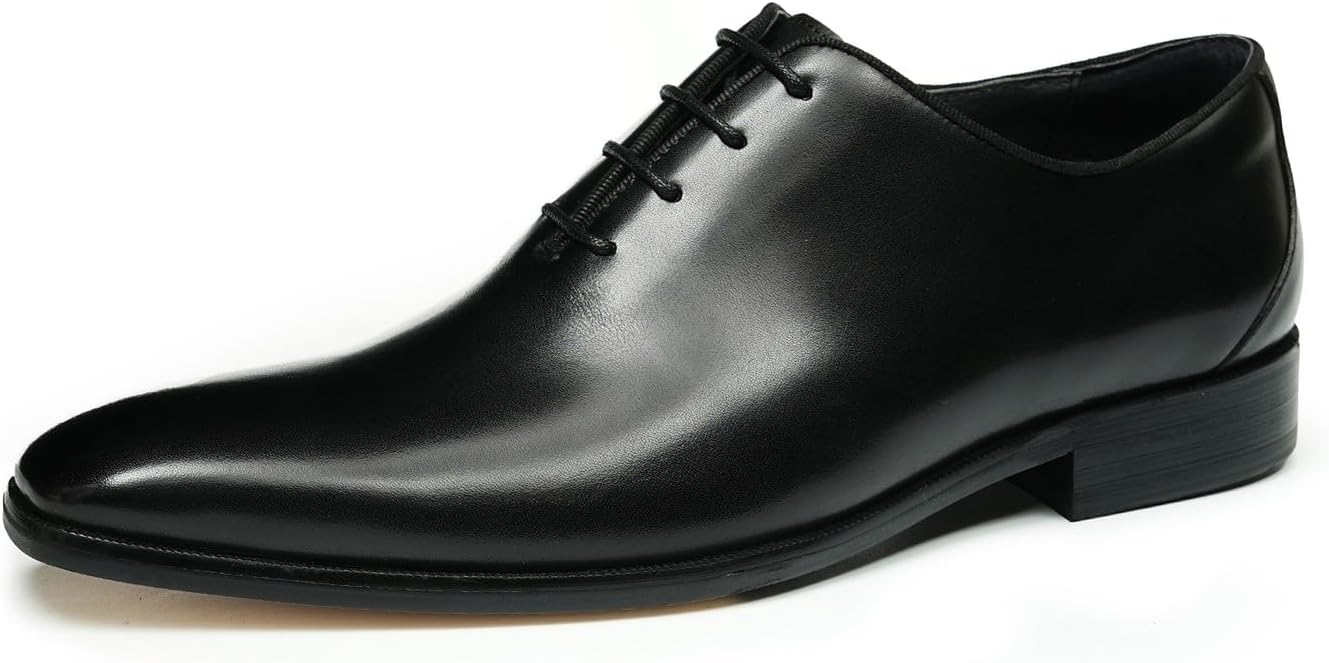 

Мужские оксфорды Santimon из натуральной кожи - формальные туфли, стильные и удобные, целиком сшитые оксфорды для костюма, для повседневного бизнеса, выпускного и свадьбы, черный