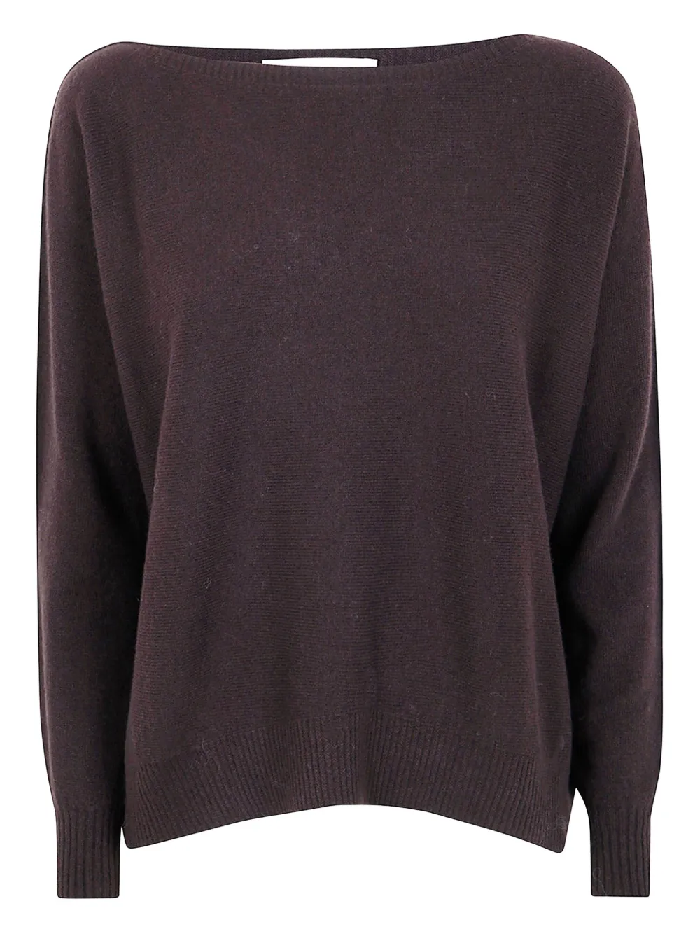 

Шерстяной свитер с вырезом-лодочкой D.Exterior, коричневый