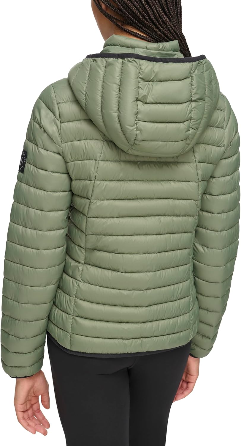 Женская стеганая куртка-пуховик Tommy Hilfiger на молнии, Basil — фото 4