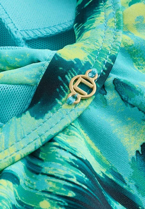 Купальник слитный Next, lime aqua blue animal, цвет лаймово-бирюзовый с животным принтом — фото 3