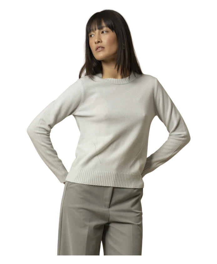 

Элегантный облегающий пуловер с круглым вырезом Kocca, серый