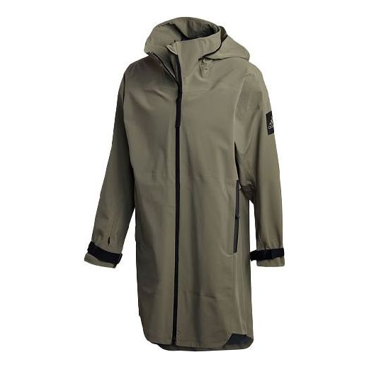 

Куртка casual sports windproof stay warm hooded jacket green Adidas, зеленый