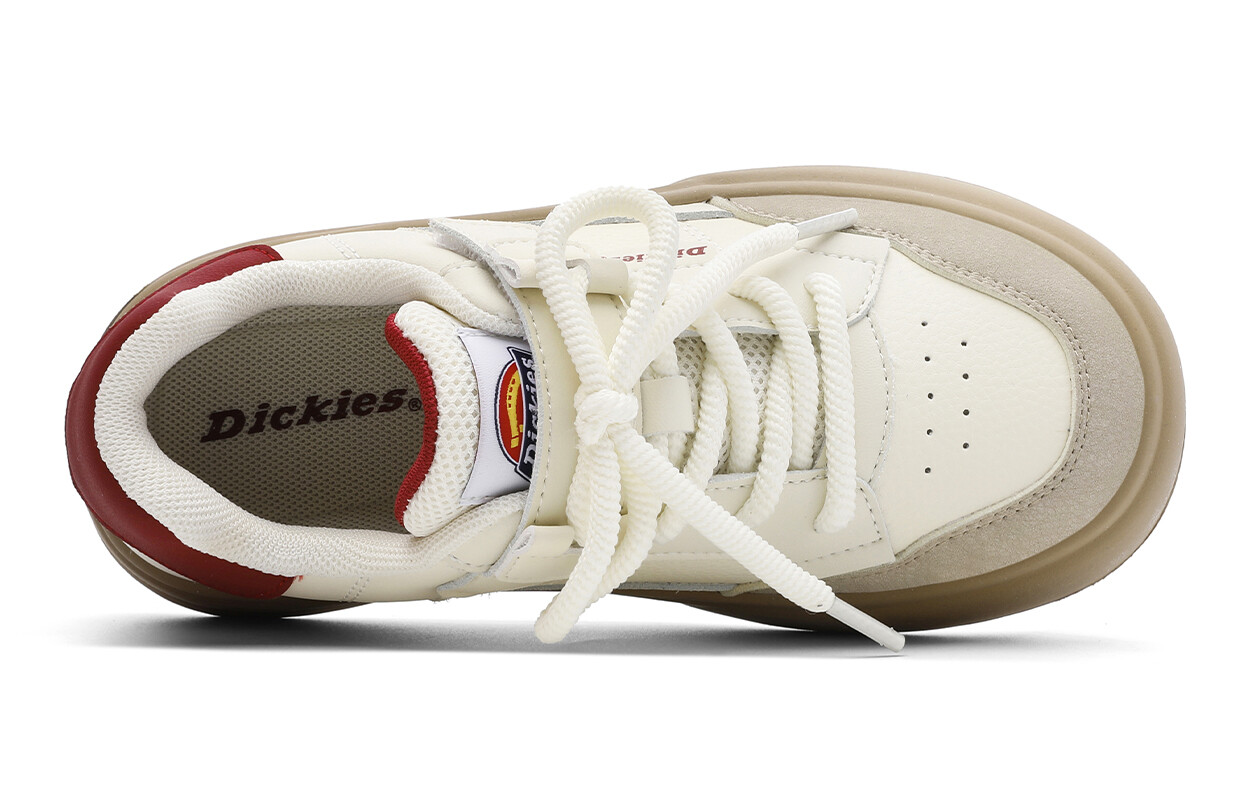 Детские кроссовки для скейтбординга GS Low-top бежевый/красный Dickies, бежевый/красный — фото 3