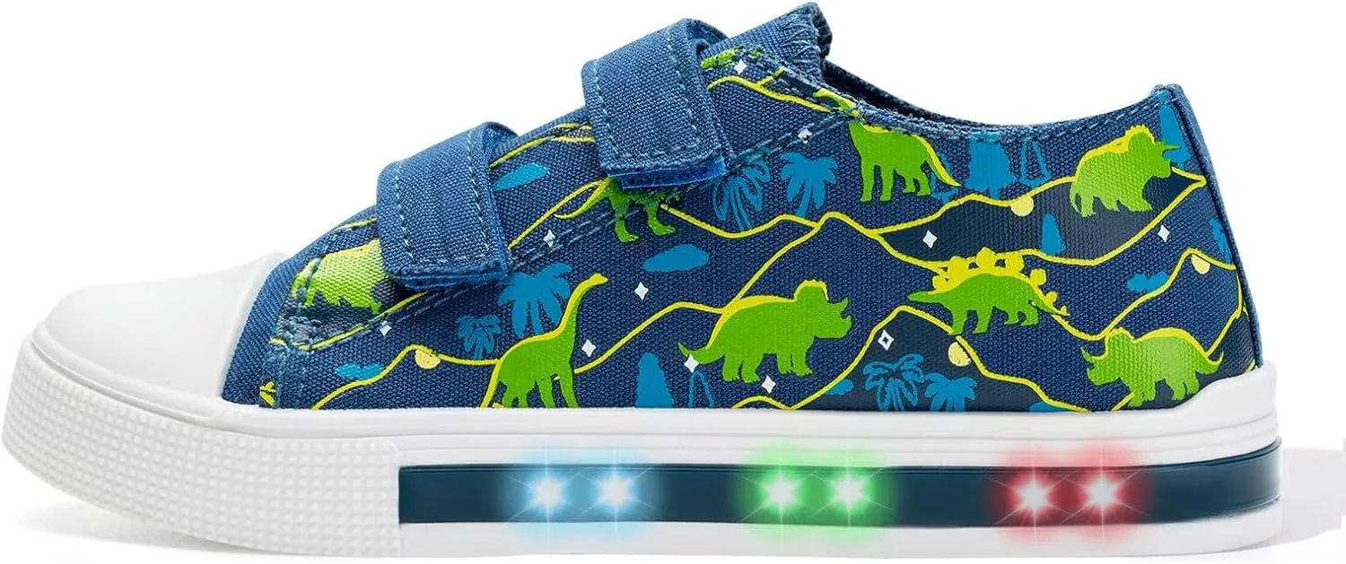 

Кроссовки EUXTERPA для малышей с подсветкой, повседневные детские тканевые обувь с регулируемым ремешком для девочек и мальчиков, зеленый