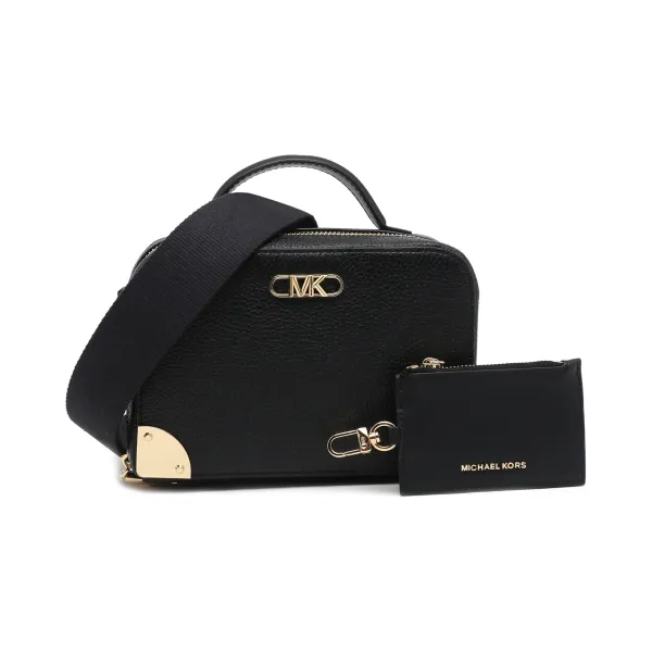 

Кожаная большая сумка + клатч Michael Kors, черный
