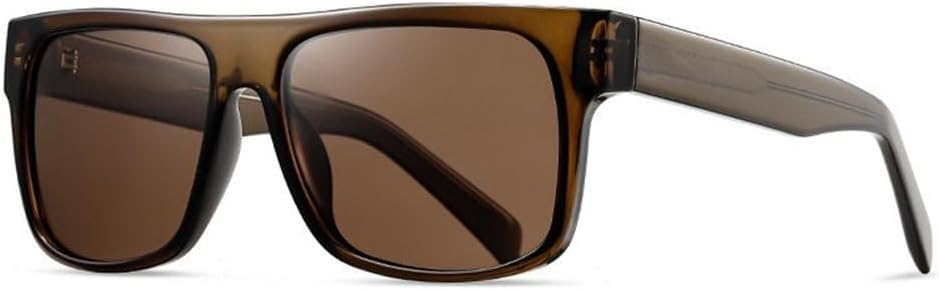 

Мужские модные поляризованные солнцезащитные очки в крупной оправе, для путешествий на открытом воздухе, уличного стиля, вождения, с солнцезащитным козырьком, с защитой от УФ-излучения PRSTNN, Bright Tea Tea