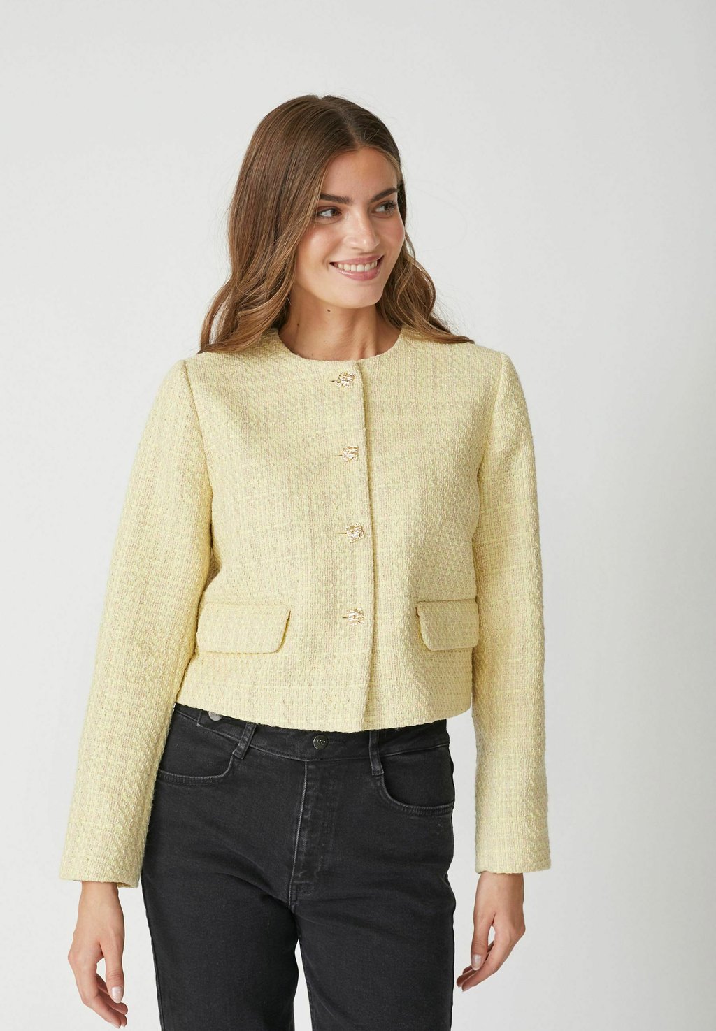 

Летняя куртка YaraCC Boucle Co'couture, светло-желтый