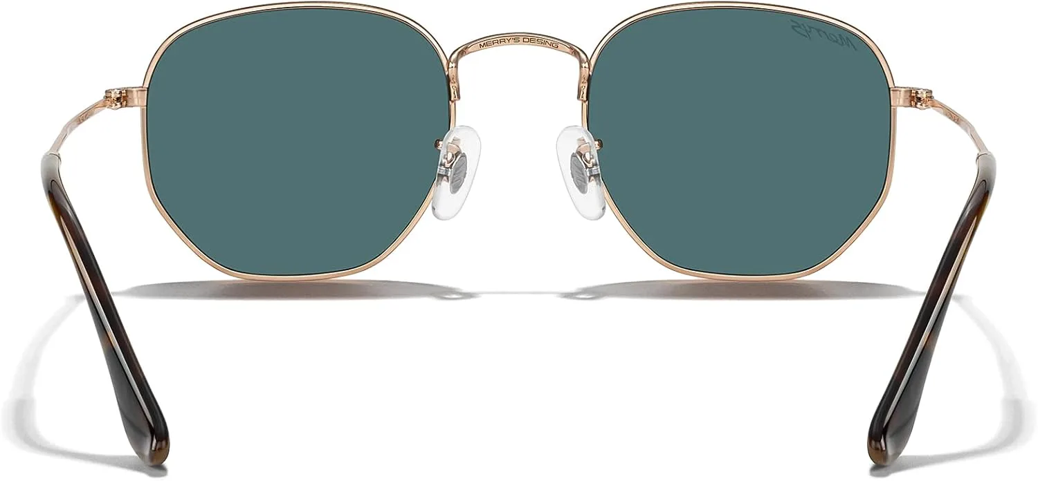 

Классические поляризованные солнцезащитные очки MERRY для женщин и мужчин, винтажные, многоугольные, квадратные, модель S6548 MERRY'S, Rose Gold Frame/Copper Lens