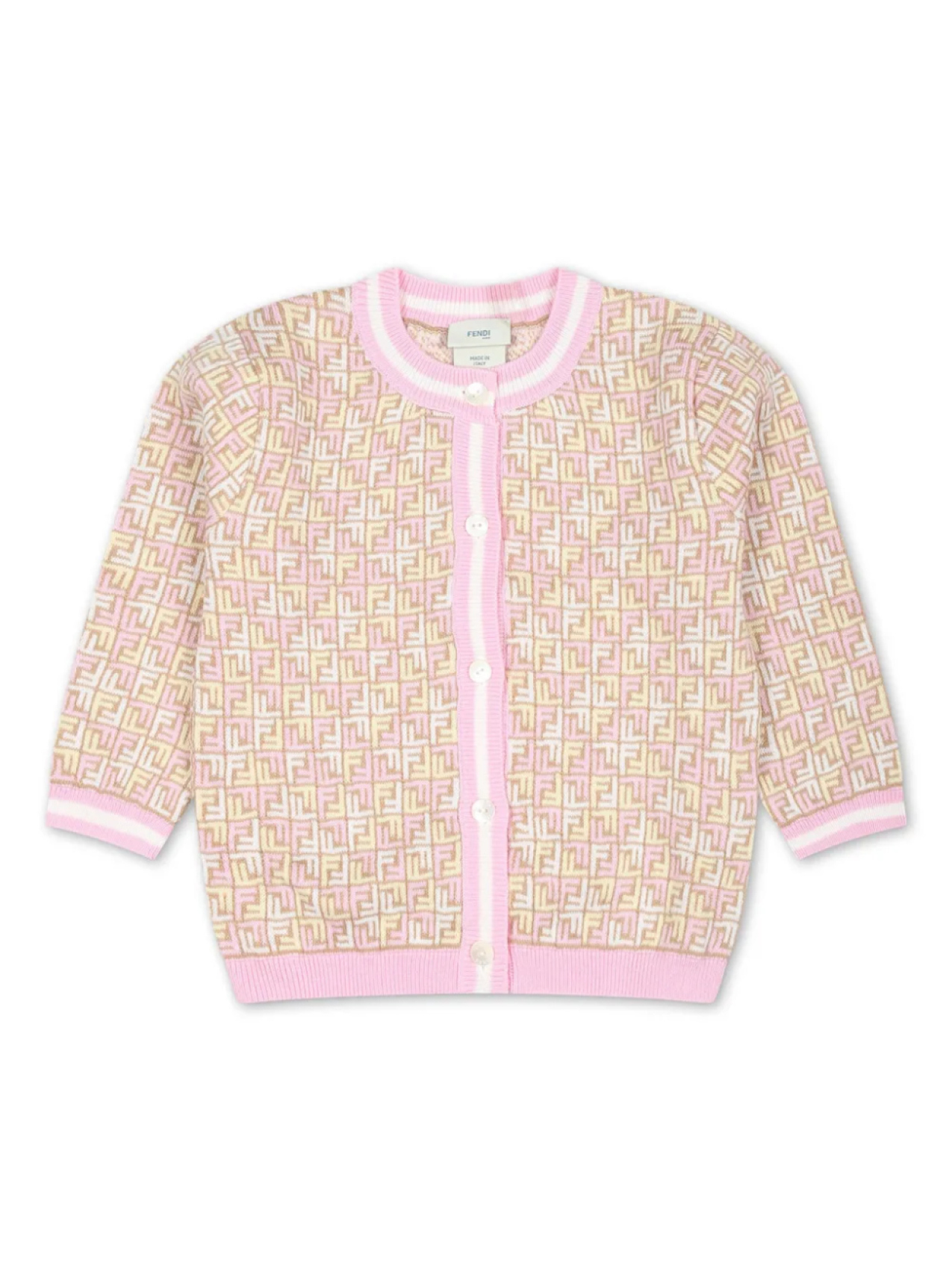 

Кардиган с логотипом FF Fendi Kids, нейтральный