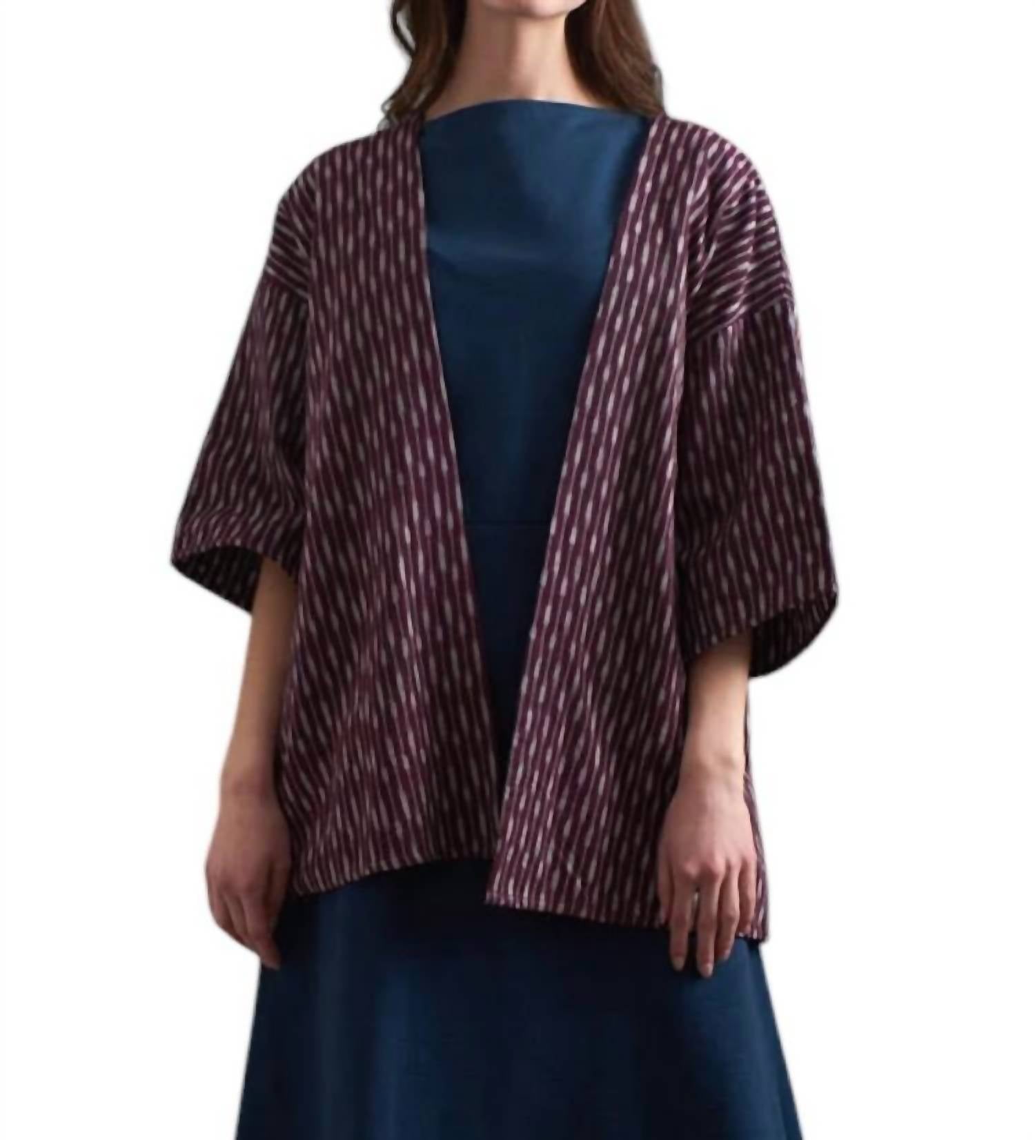 

Свободный жакет в цвете сливовый икат Mata Traders, цвет plum ikat