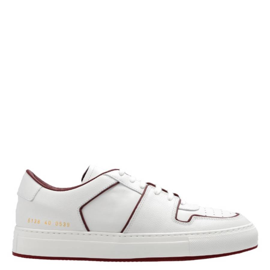 Кроссовки Common Projects Decades Lace-Up Low Top, белый/красный