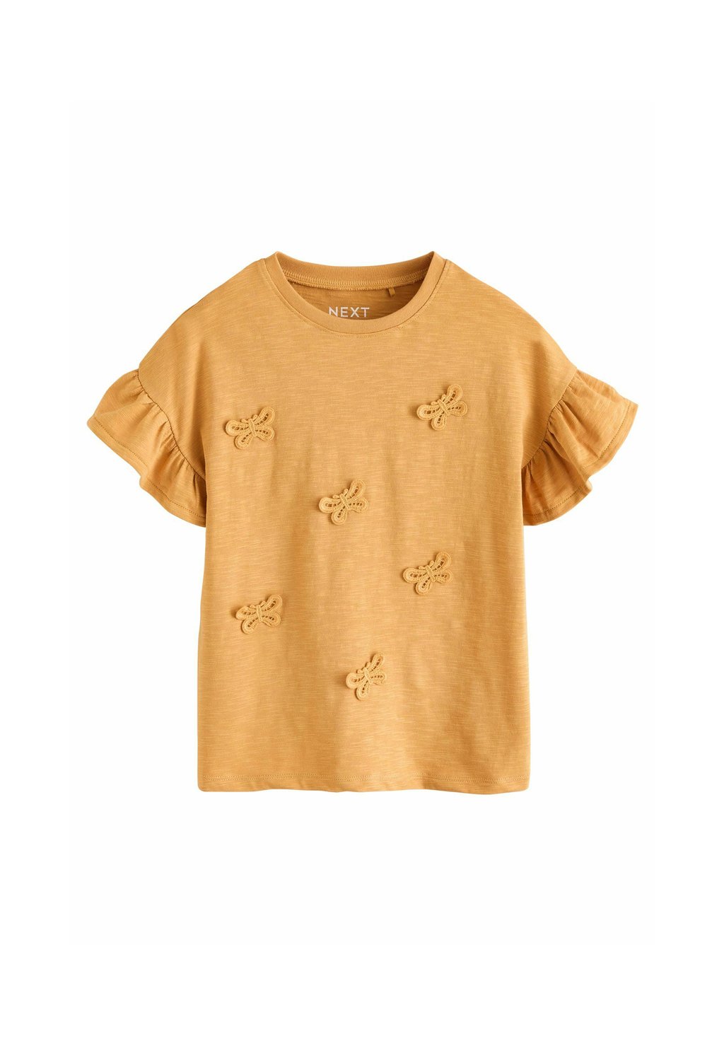 

Футболка с принтом REGULAR FIT - SHORT SLEEVE APPLIQUÉ Next, желтый