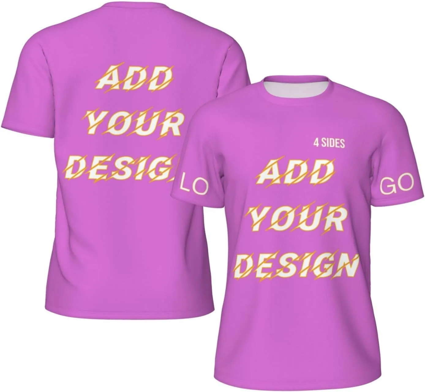 Футболка мужская Custom T Shirts с принтом на 4 сторонах