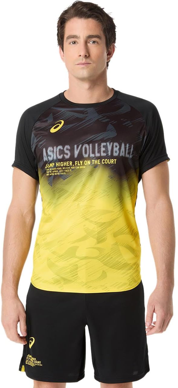

Футболка с коротким рукавом Asics Volleyball Top Line, черный/ярко-желтый
