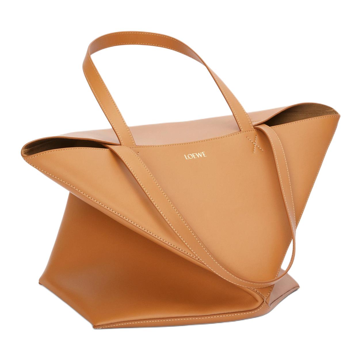 LOEWE Блестящая телячья кожаная сумка-шоппер — фото 4