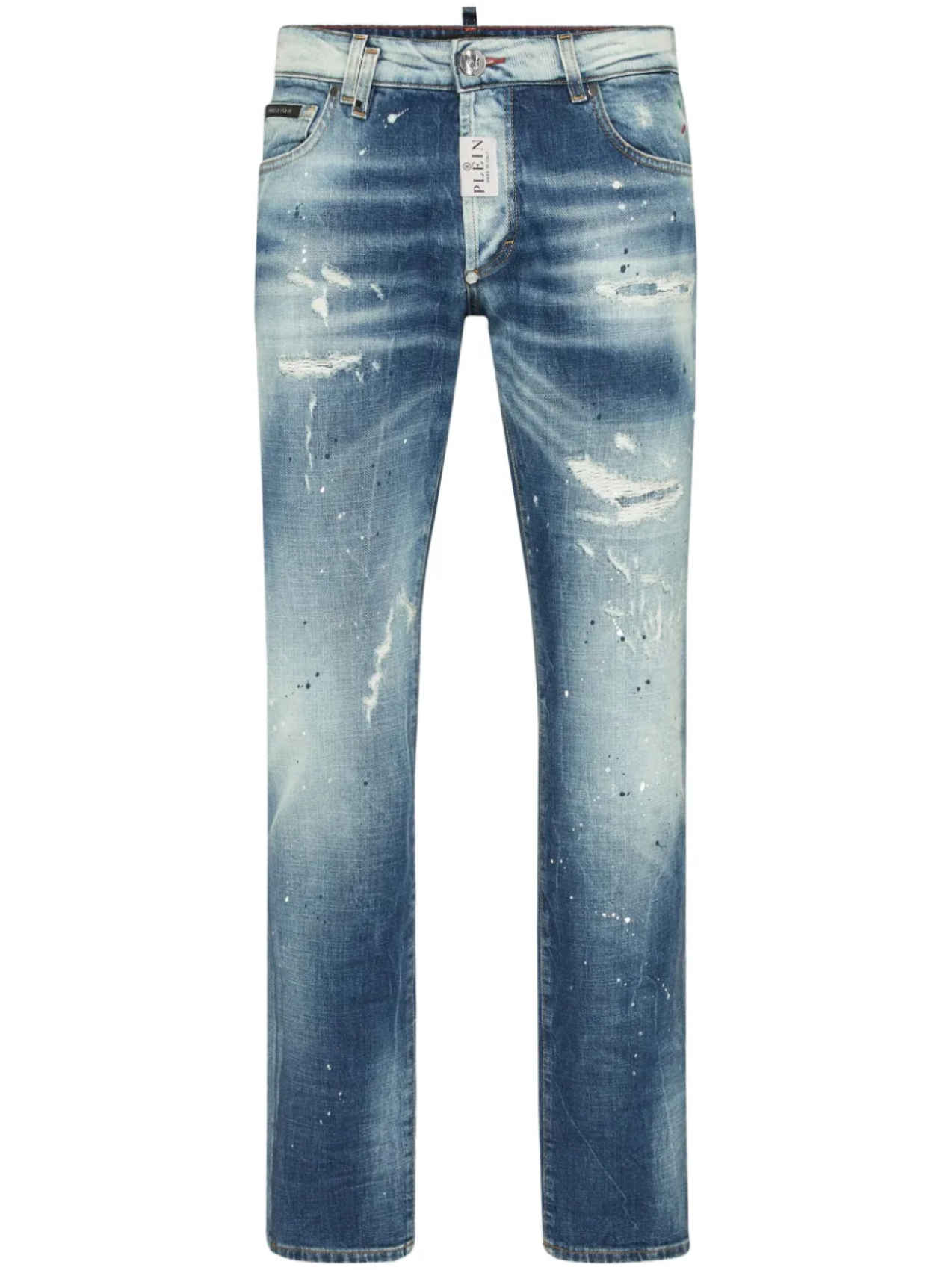 

Джинсы бандана с узором пейсли Philipp Plein, синий