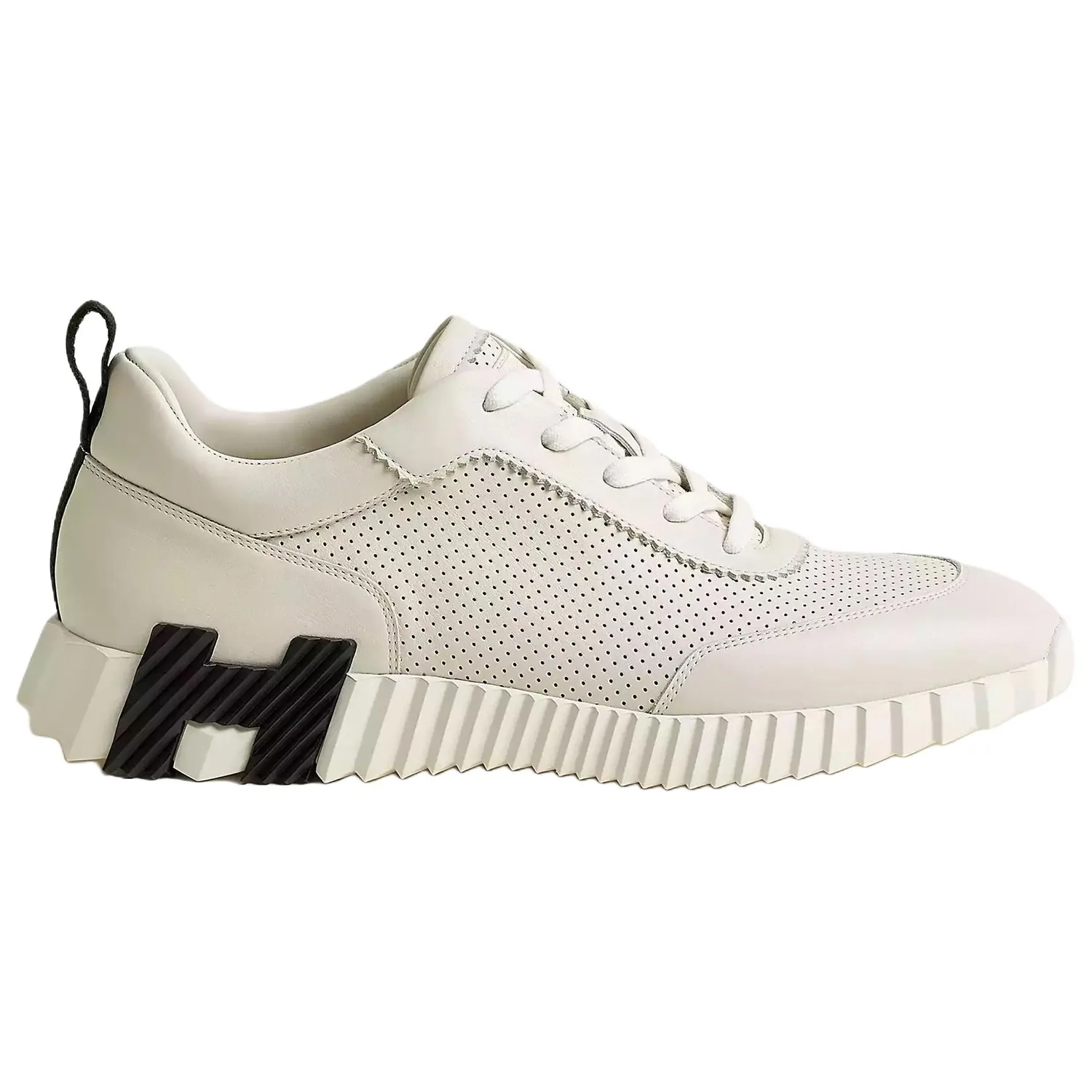 HERMES Bouncing Calfskin Low top Casual Shoes 4cm Men's Beige — фото 3