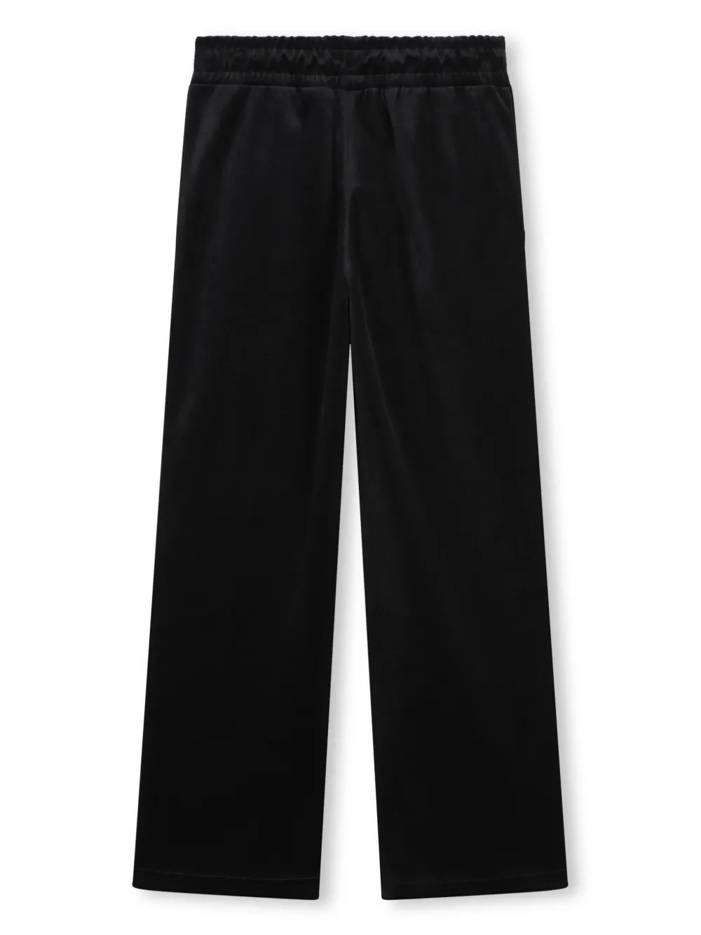 Бархатные спортивные брюки с логотипом из страз SONIA RYKIEL ENFANT, черный — фото 2