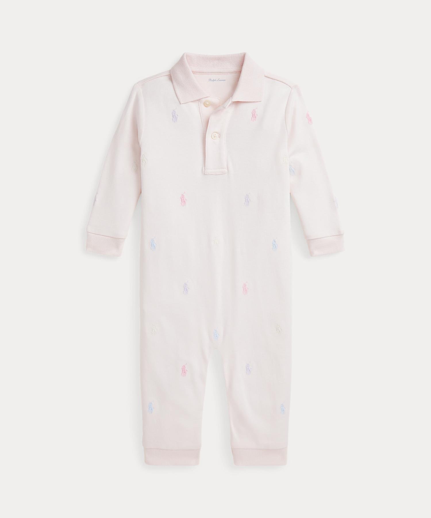 Детский поло пони, мягкий хлопковый комбинезон-поло Polo Ralph Lauren, 650 Pink