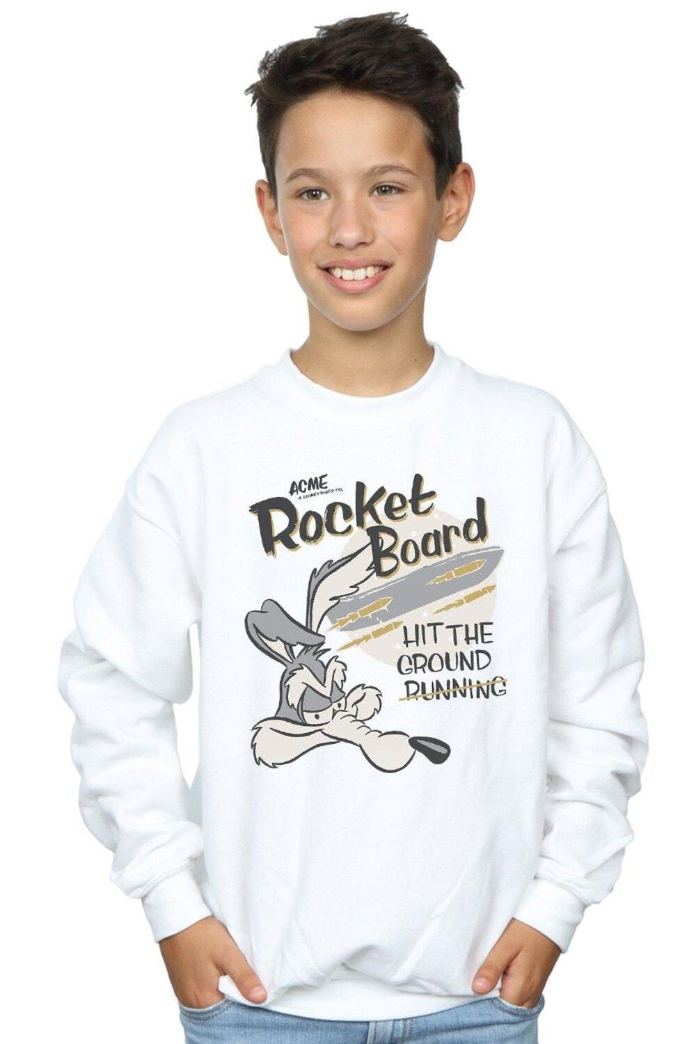 

Толстовка Wile E Coyote Rocket Board Looney Tunes, белый