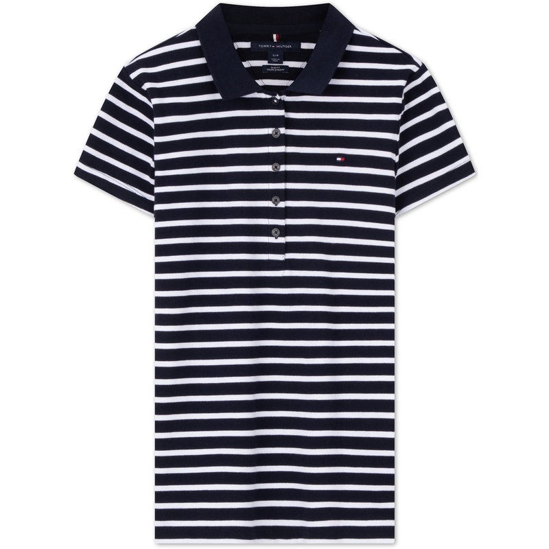 

Футболка поло женская Tommy Hilfiger, полоски экрю 8P0