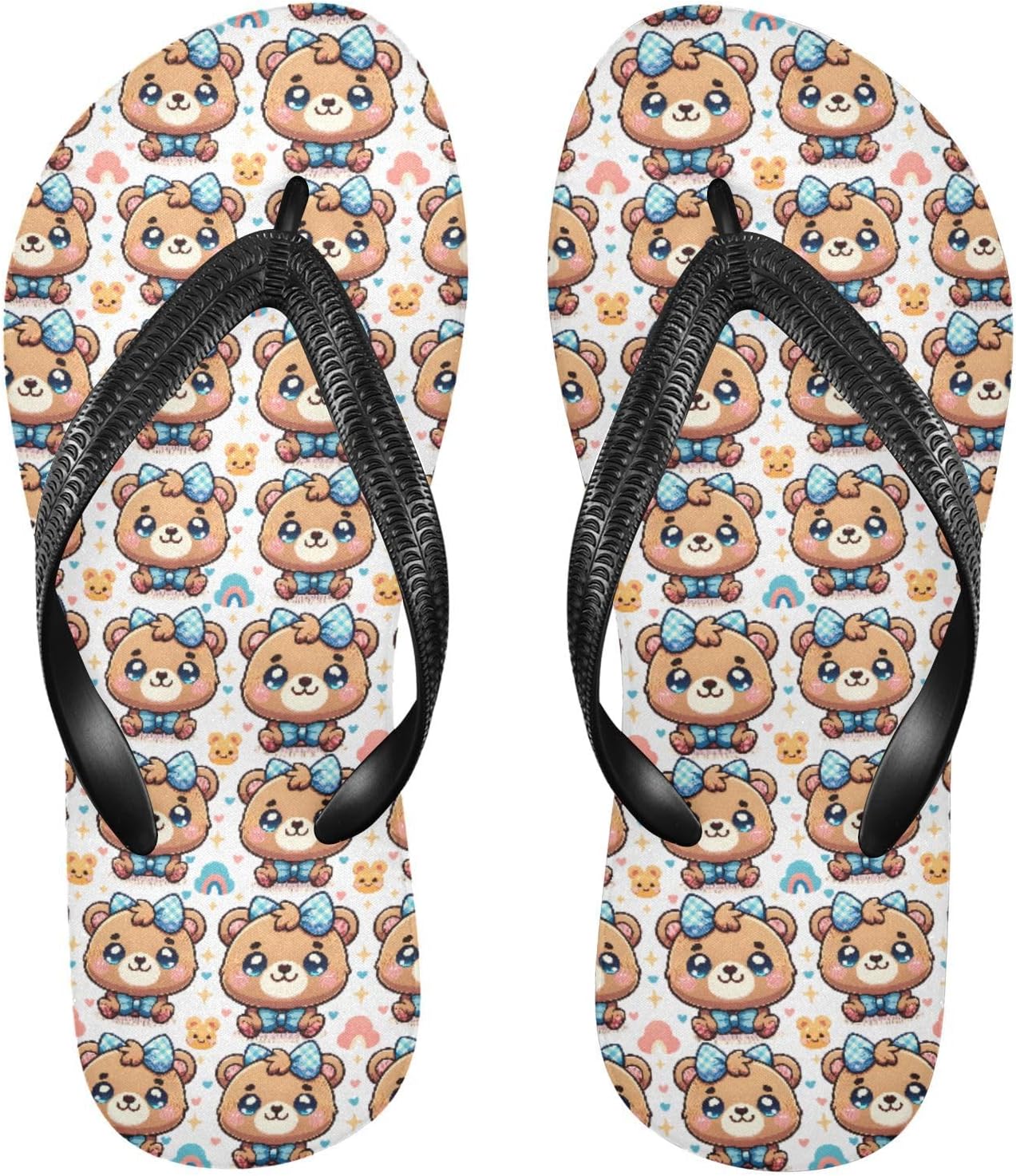 

Шлепанцы MNSRUU для женщин и мужчин, шлепанцы с леопардовым принтом, женские сандалии, мужские сандалии, тапочки для душа, летние нескользящие шлепанцы для плавания, пляжа и ванной комнаты, размер XS, Bear I8296