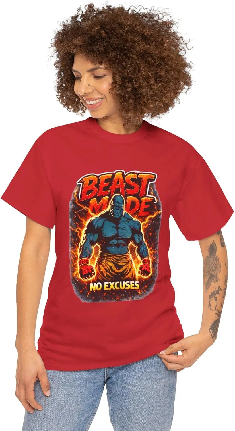 Футболка Beast Mode No Excuses, Red — фото 2