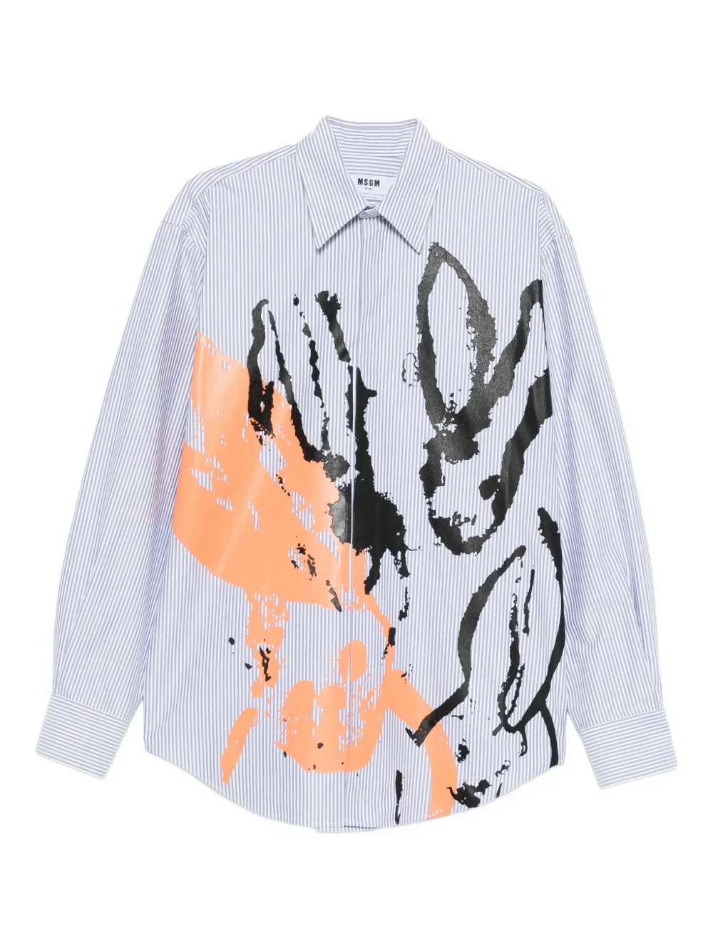 

Полосатая рубашка MSGM, синий