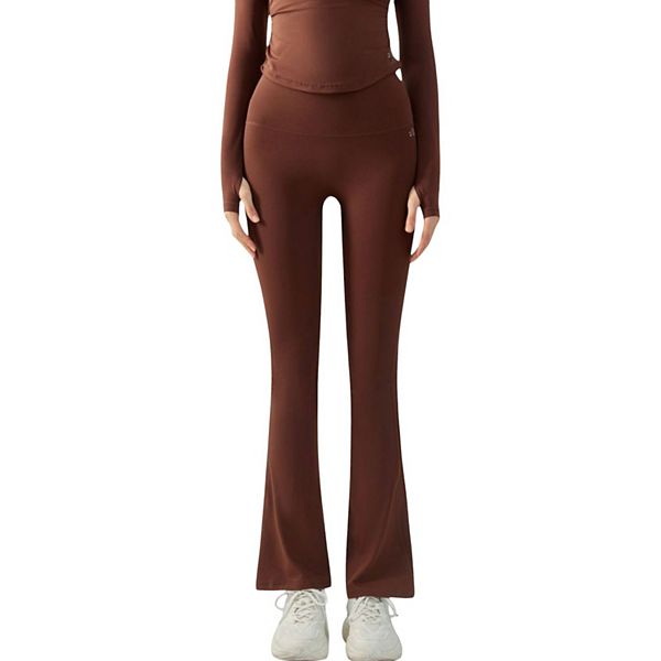 

Женские леггинсы с высокой талией и расклешенным низом Anna-Kaci, Brown