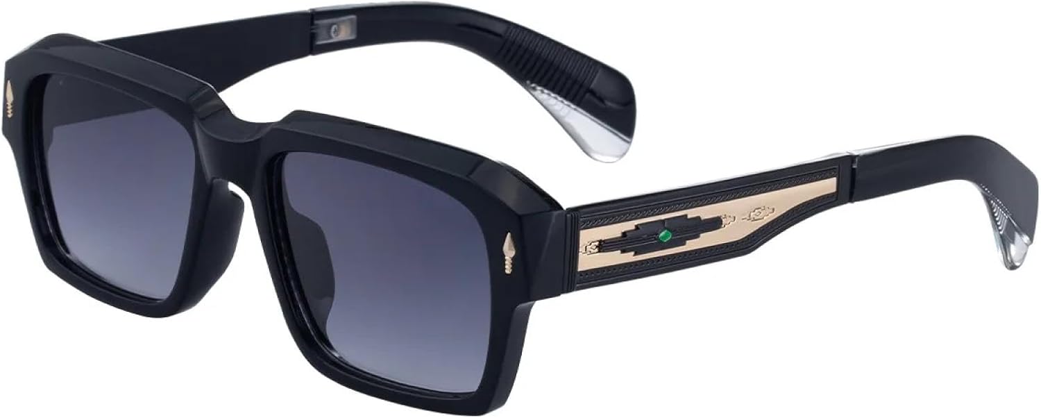 

Классические солнцезащитные очки с заклепками для женщин и мужчин, винтажные, панк, роскошные, для активного отдыха, вождения, металлические, UV400 TVTBBVV, Black Gray