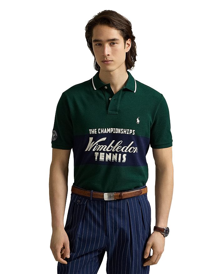 

Поло Wimbledon Classic Fit с логотипом Polo Ralph Lauren, зеленый