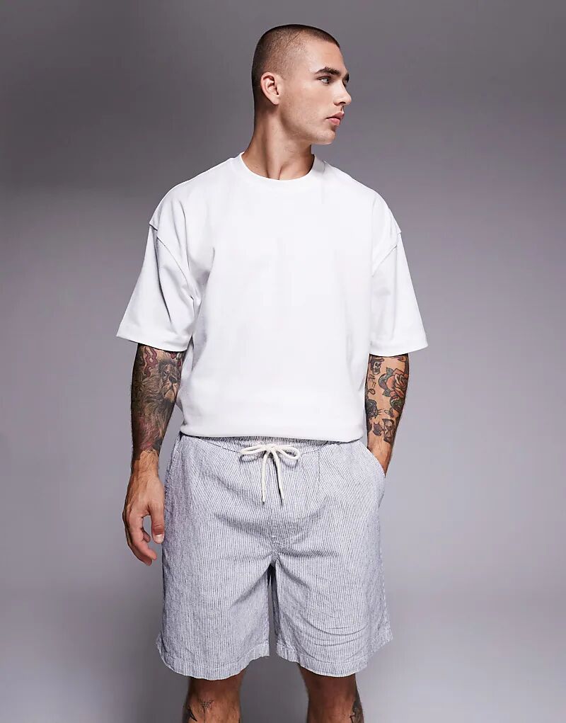 

Шорты River Island в полоску, темно-синего цвета