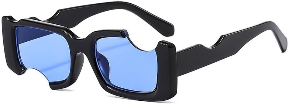 

Популярные модные уникальные прямоугольные солнцезащитные очки для женщин в винтажном стиле, конфетных цветов, для мужчин — квадратные солнцезащитные очки с защитой от УФ-излучения UV400 SKFGNX, Black Blue