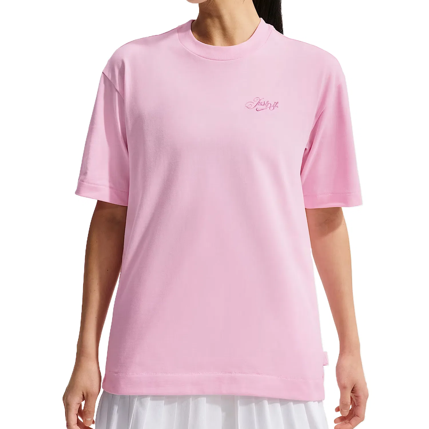 Женская футболка Sportswear с опущенным плечом Nike, Pink Foam