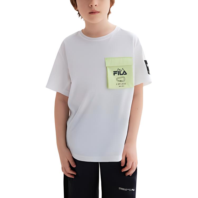 FILA KIDS Футболка jade white для подростков — фото 4