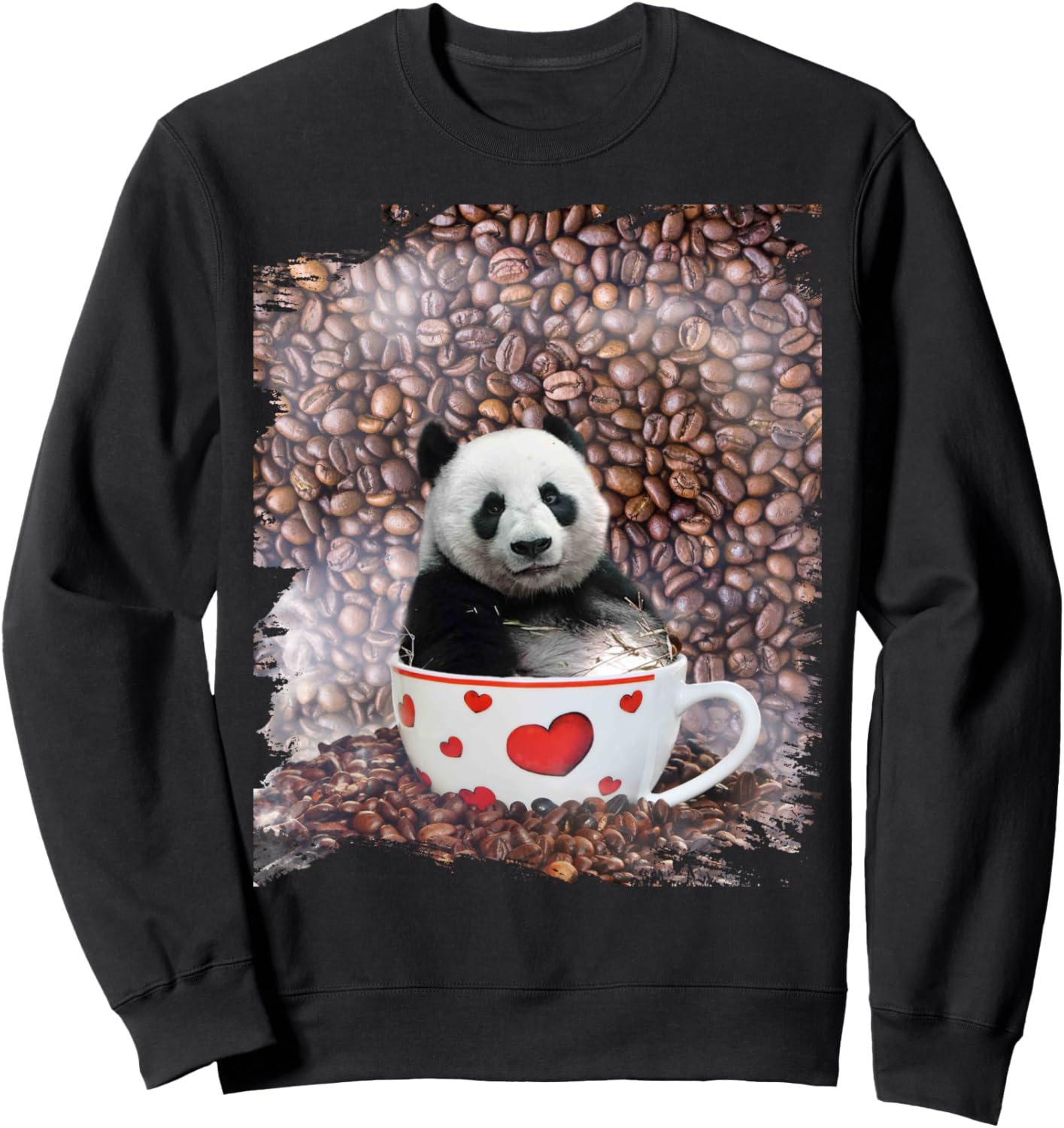 

Милая толстовка с изображением панды, кофе, любви и заботы о себе Random Galaxy, черный
